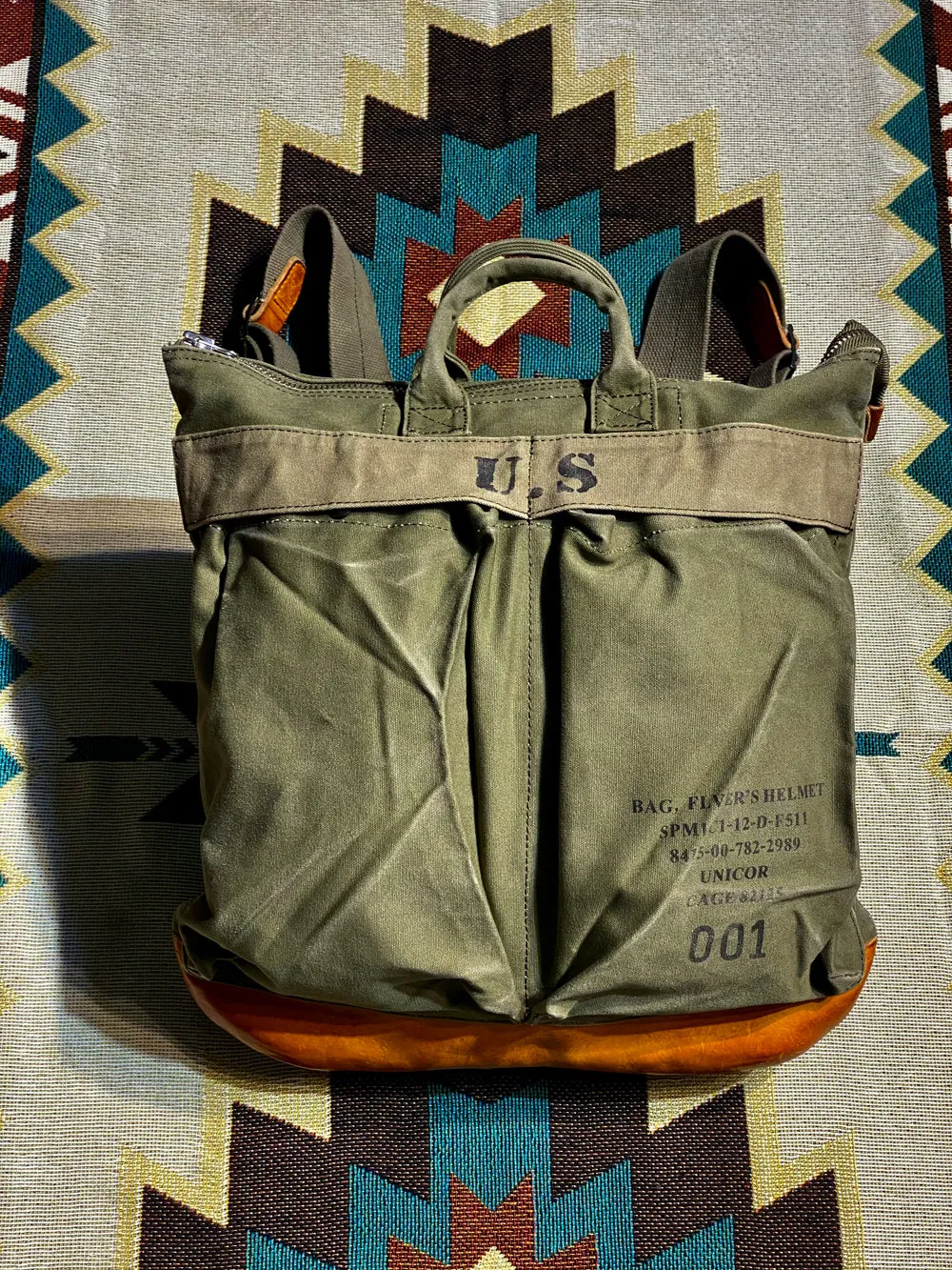 Wax Canvas Water Proof Backpack Vintage Bag