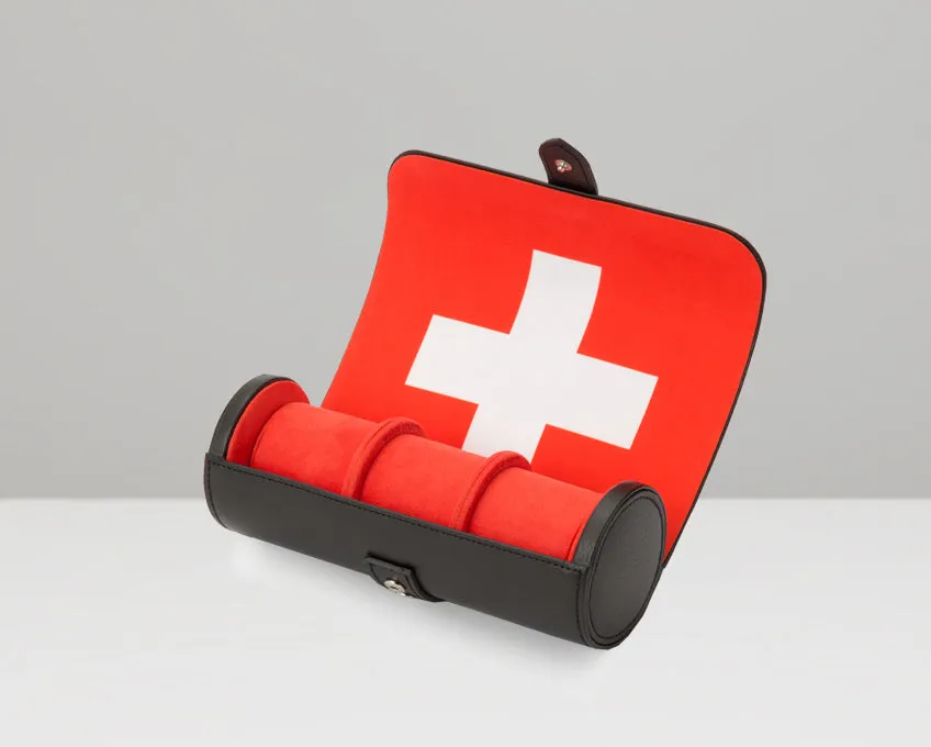 WOLF Navigator Triple Watch Roll - Swiss Flag