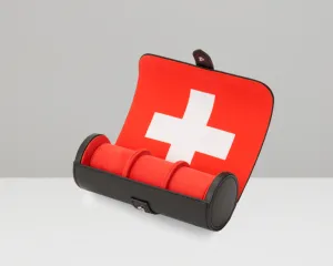 WOLF Navigator Triple Watch Roll - Swiss Flag