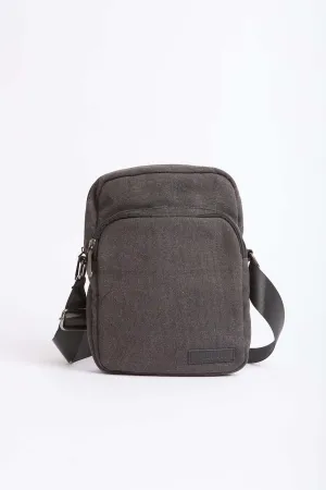Women Bag Casual Logo Embellished Crossbody Black Casual Logo Embellished Canvas Crossbody Bag With Adjustable Strap And Front Zippe