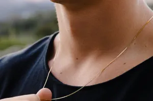 Women Fine Jewelry-Stamped Solid 14K Yellow Gold Box Chain