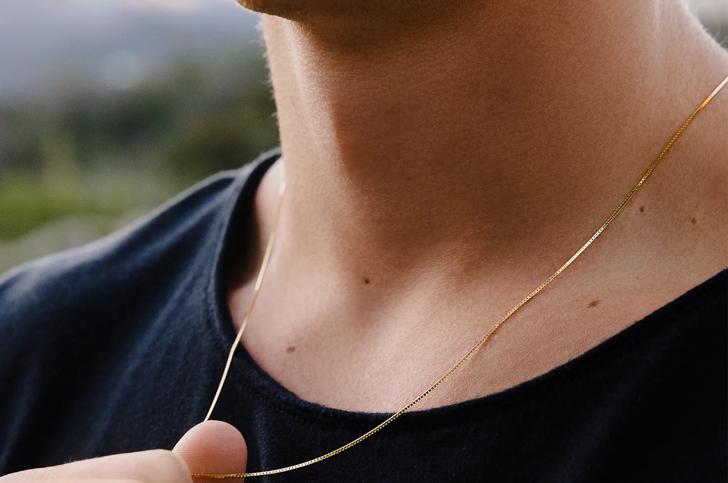 Women Fine Jewelry-Stamped Solid 14K Yellow Gold Box Chain