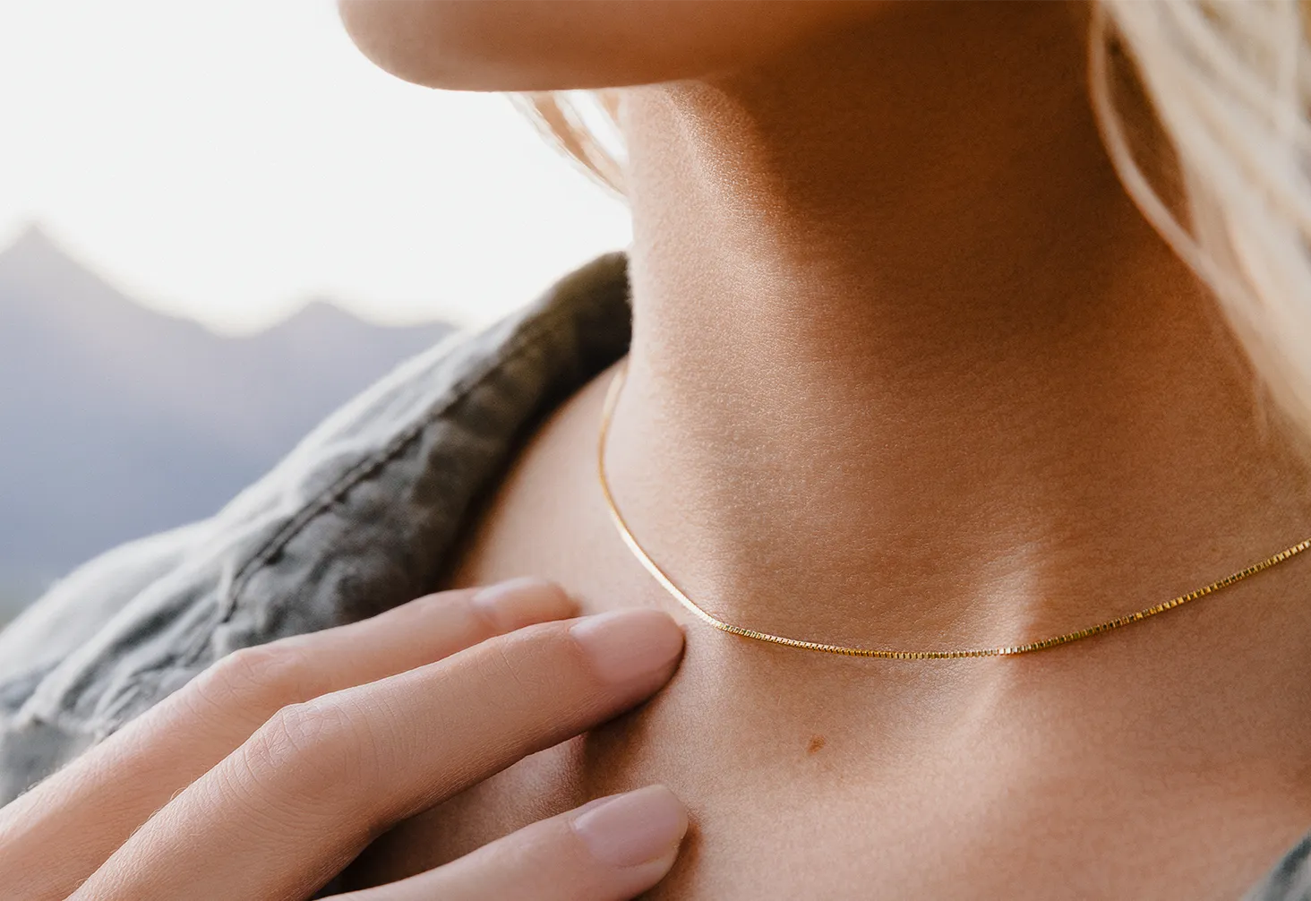 Women Fine Jewelry-Stamped Solid 14K Yellow Gold Box Chain