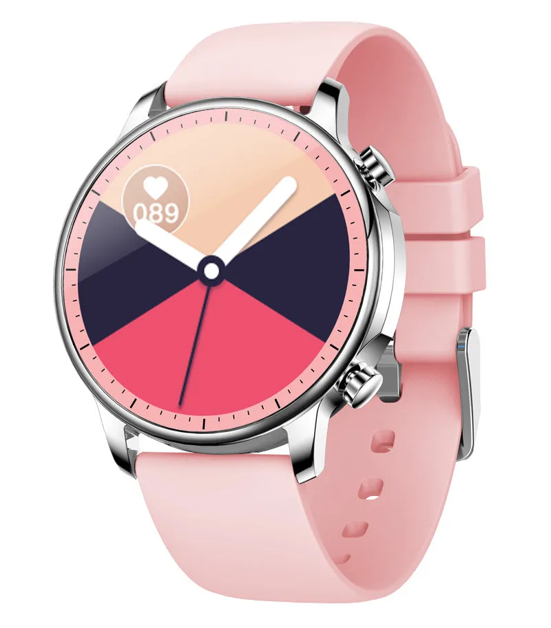 Women Smart Bracelet Circle Full Touch Bluetooth Sports Heart Rate Watches