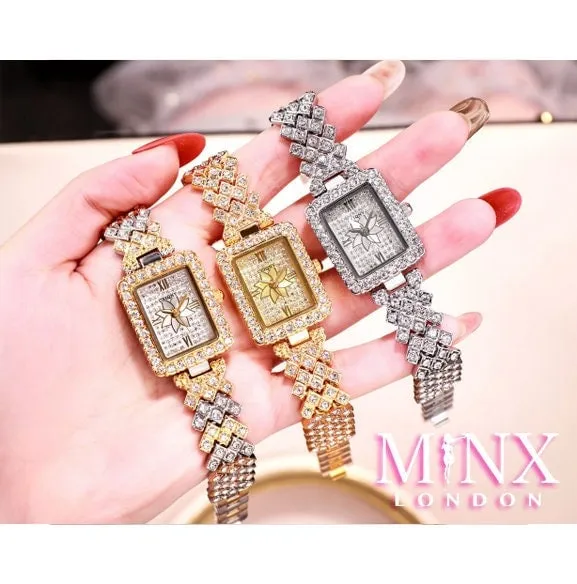 Womens Bling Watch | Womens Two Tone Watch | Silver Watch