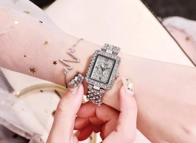 Womens Bling Watch | Womens Two Tone Watch | Silver Watch