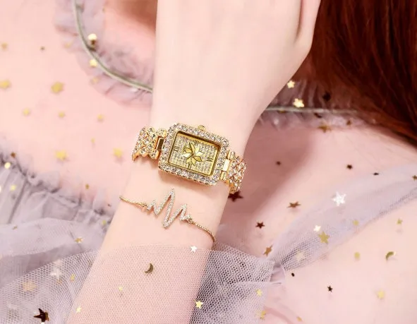 Womens Bling Watch | Womens Two Tone Watch | Silver Watch