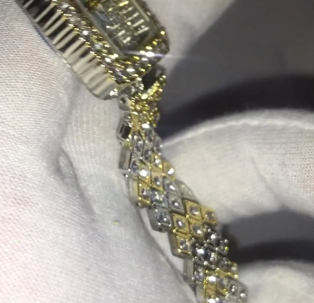 Womens Bling Watch | Womens Two Tone Watch | Silver Watch