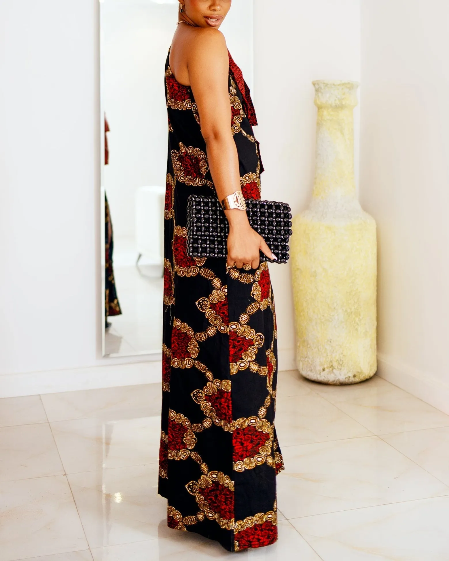 Women's Casual Print Sleeveless Maxi Dress