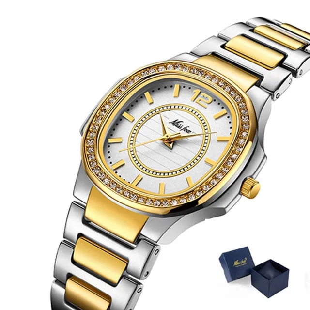 Women's Designer Diamond Quartz Wristwatch