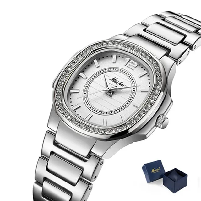 Women's Designer Diamond Quartz Wristwatch