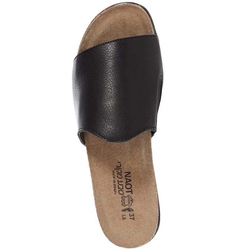 Women's Naot | Skylar Slide Sandal | Soft Black Leather
