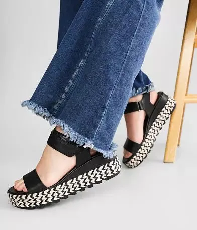 Women's Sorel | Cameron Leather Flatform Sandal | Black