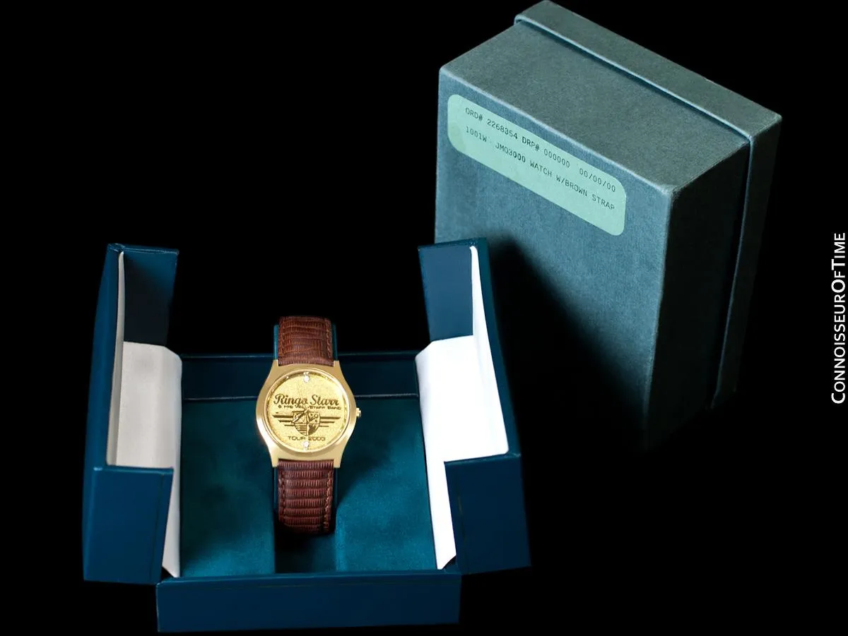 Wristwatch Gifted by Beatle's Drummer Ringo Starr for his 2003 All-Starr Band Tour - Gold Tone with Diamonds