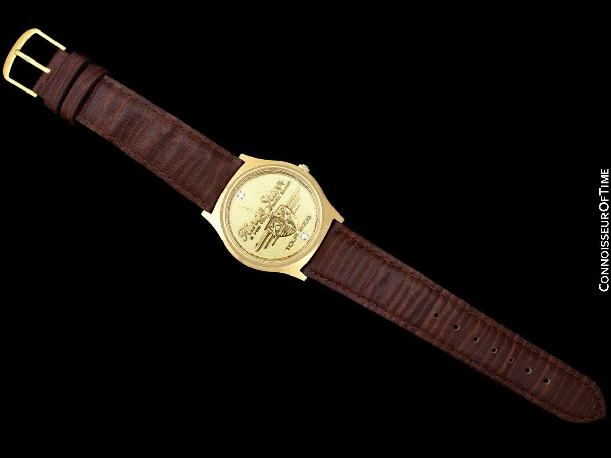 Wristwatch Gifted by Beatle's Drummer Ringo Starr for his 2003 All-Starr Band Tour - Gold Tone with Diamonds