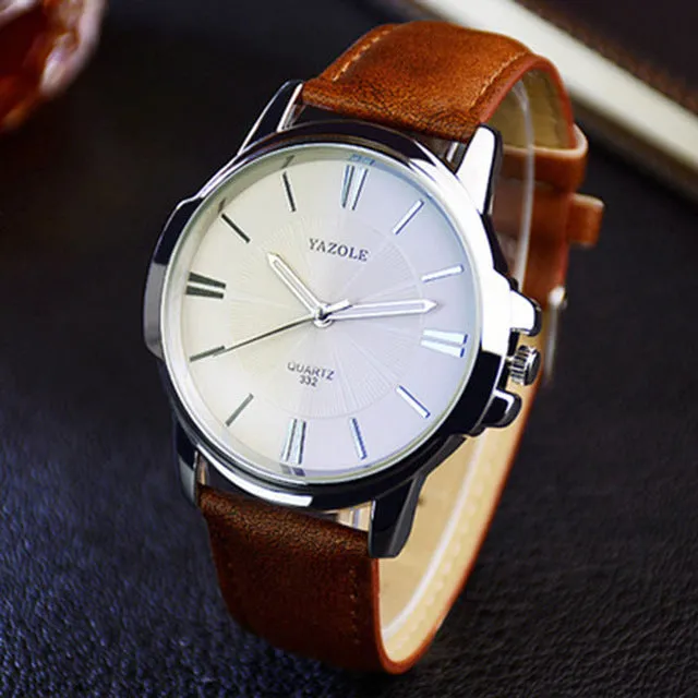 YAZOLE Mens Watches Luxury Blue Glass