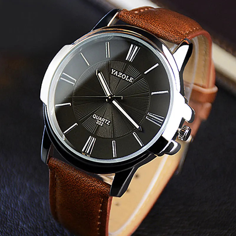 YAZOLE Mens Watches Luxury Blue Glass