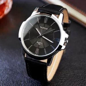 YAZOLE Mens Watches Luxury Blue Glass