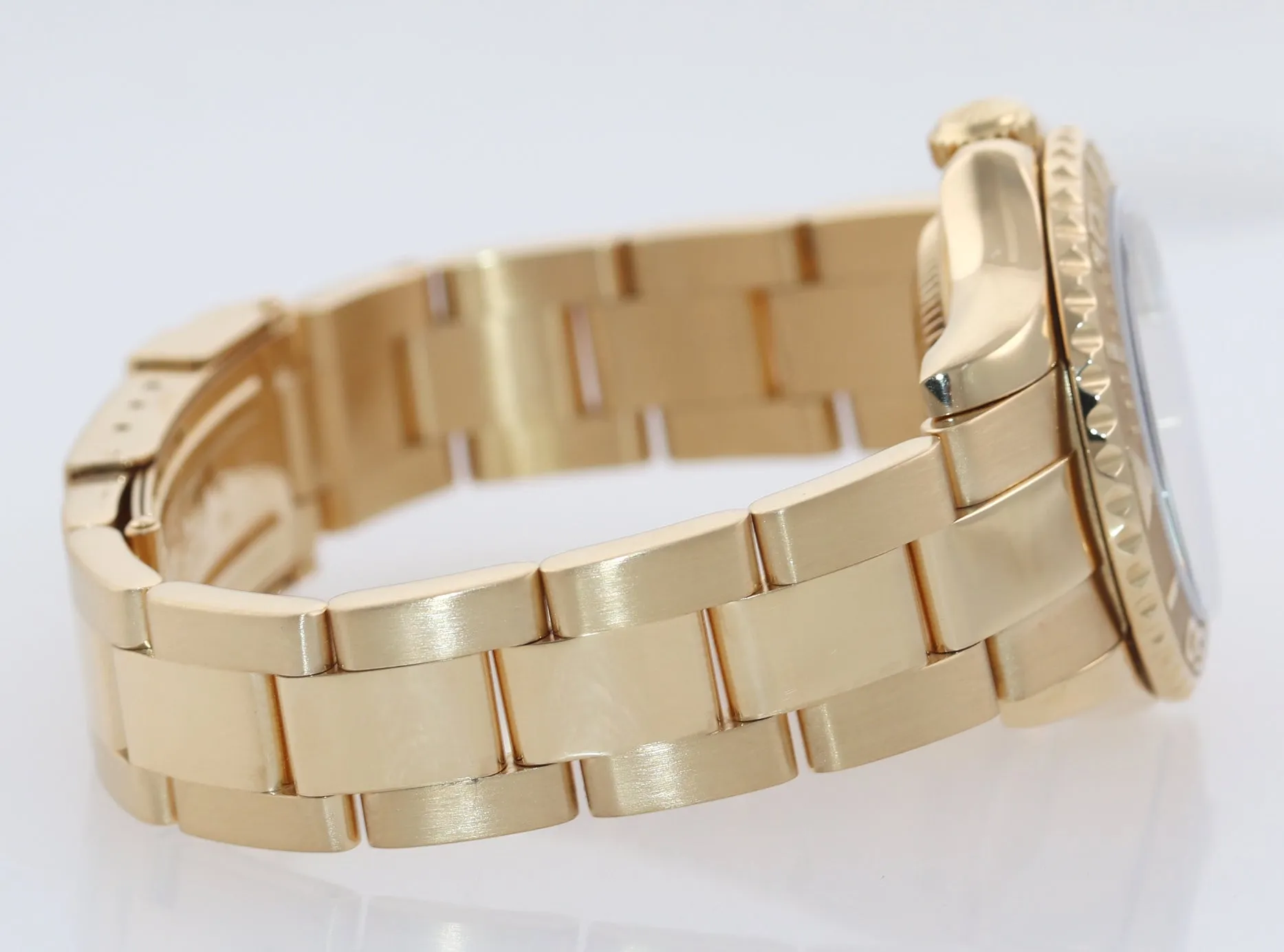 Yellow GOLD Ladies Rolex Yacht-Master 169628 White MOP Diamond Dial Watch Box