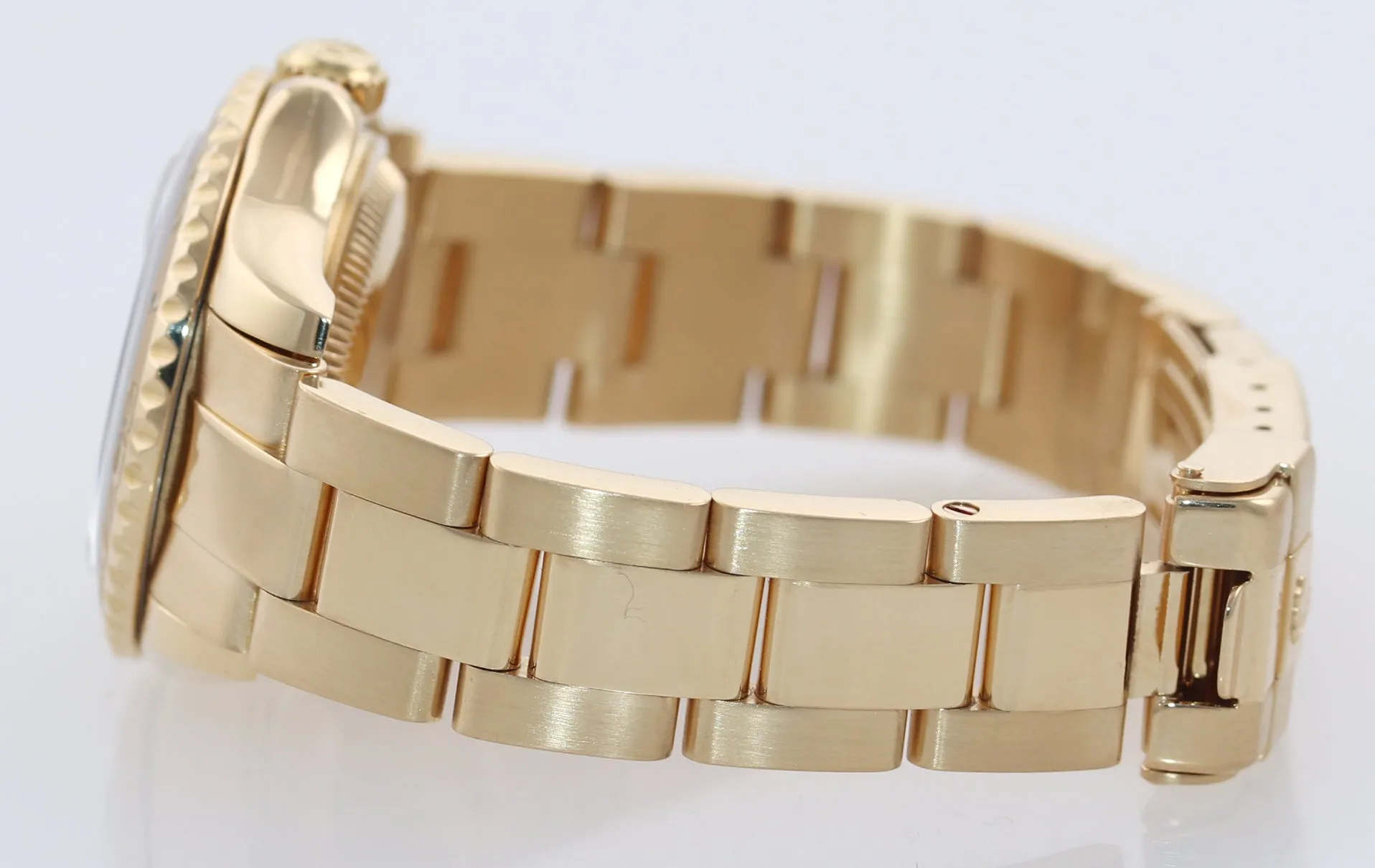 Yellow GOLD Ladies Rolex Yacht-Master 169628 White MOP Diamond Dial Watch Box