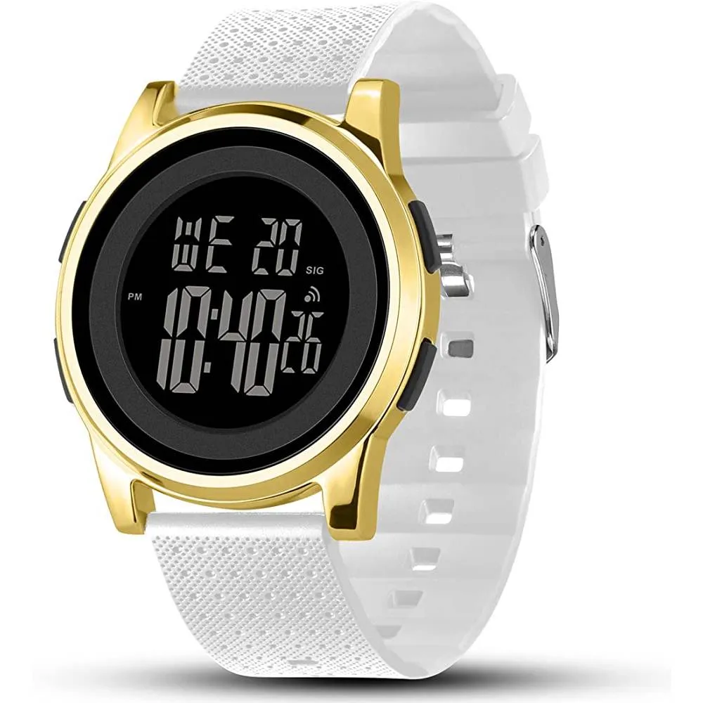 YUINK Mens Watch Ultra-Thin Digital Sports Watch Waterproof Stainless Steel Fashion Wrist Watch for Men | Multiple Colors