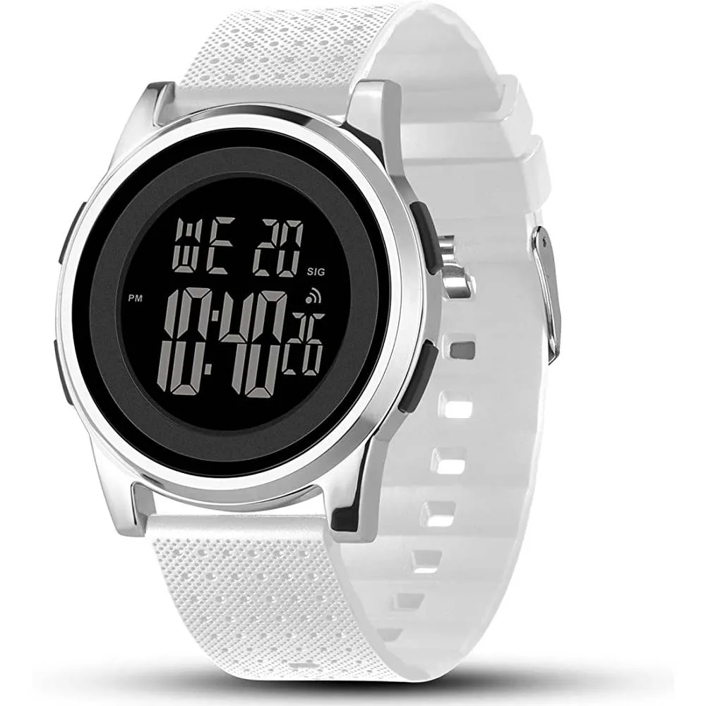 YUINK Mens Watch Ultra-Thin Digital Sports Watch Waterproof Stainless Steel Fashion Wrist Watch for Men | Multiple Colors