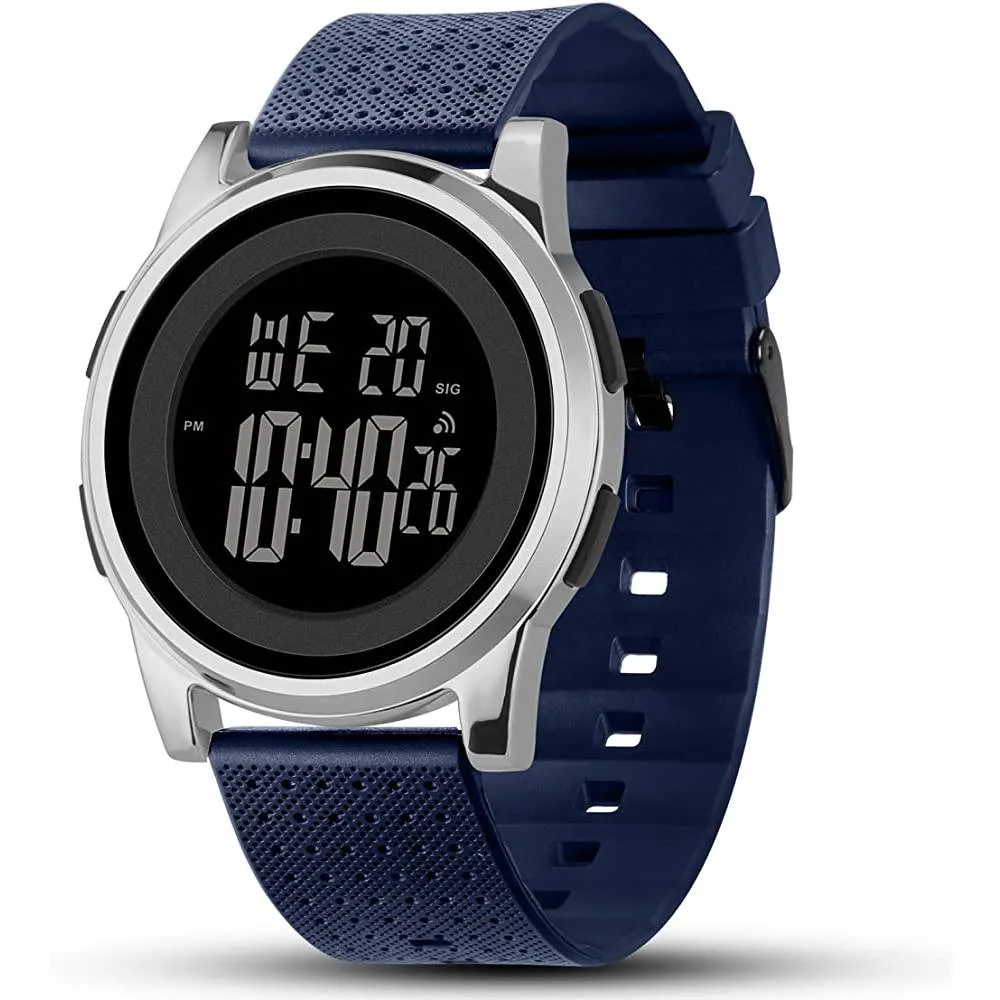 YUINK Mens Watch Ultra-Thin Digital Sports Watch Waterproof Stainless Steel Fashion Wrist Watch for Men | Multiple Colors