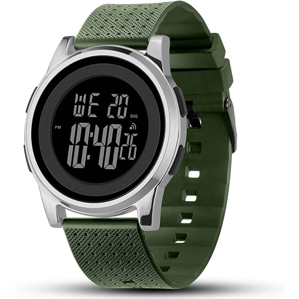 YUINK Mens Watch Ultra-Thin Digital Sports Watch Waterproof Stainless Steel Fashion Wrist Watch for Men | Multiple Colors