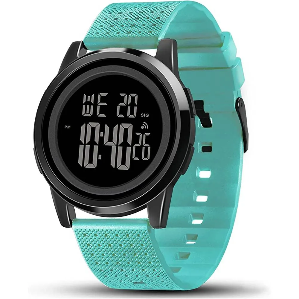 YUINK Mens Watch Ultra-Thin Digital Sports Watch Waterproof Stainless Steel Fashion Wrist Watch for Men | Multiple Colors