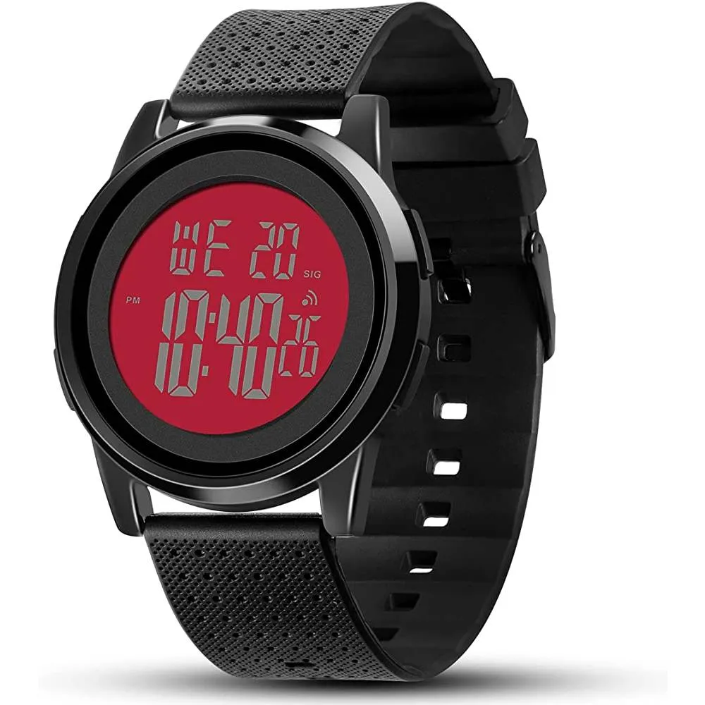 YUINK Mens Watch Ultra-Thin Digital Sports Watch Waterproof Stainless Steel Fashion Wrist Watch for Men | Multiple Colors