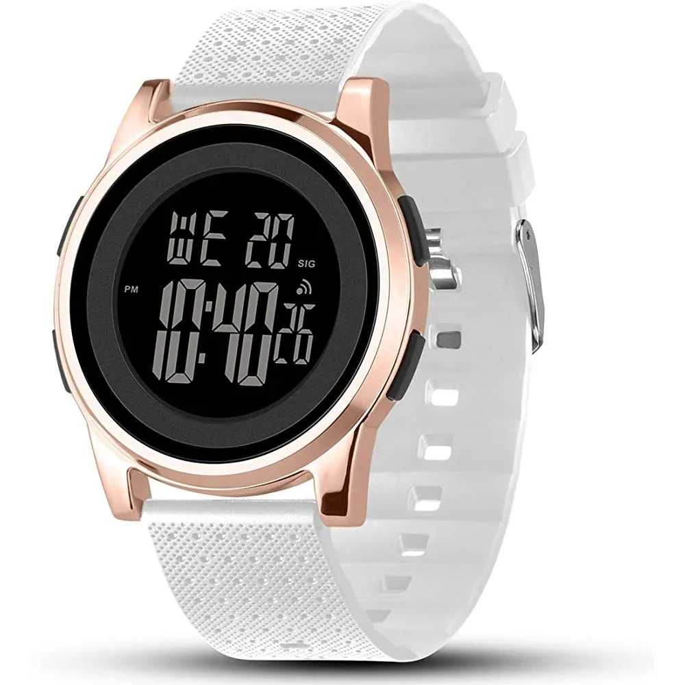 YUINK Mens Watch Ultra-Thin Digital Sports Watch Waterproof Stainless Steel Fashion Wrist Watch for Men | Multiple Colors