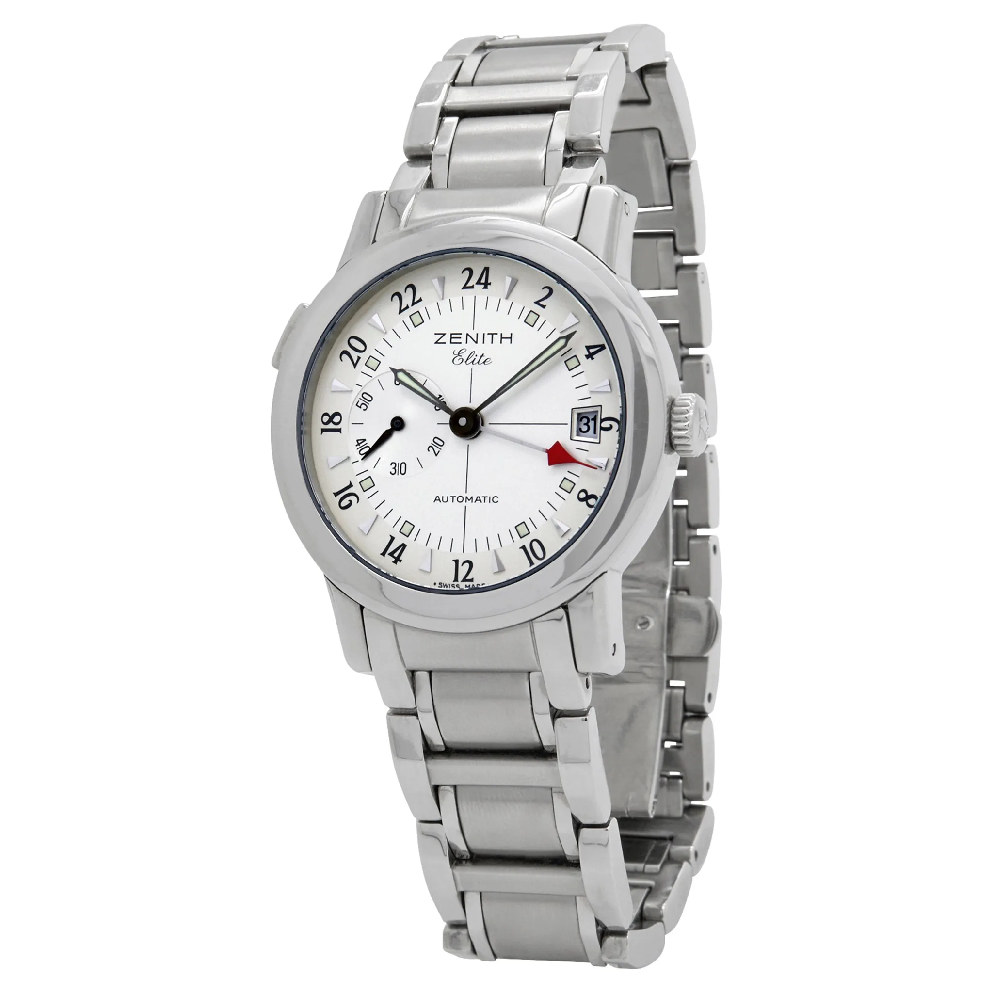 Zenith Elite Port Royal GMT 01/02.0450.682 White Dial Automatic Watch